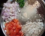 A picture of step 1 of Dhaarwad Poha.