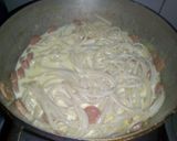 Foto del paso 5 de la receta: Fideos con salchicha 😋, lechosos y deliciosos 🤤😵😍