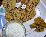 A picture of step 4 of Aloo methi parantha.