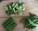 A picture of step 1 of Greens and sesame seeds.