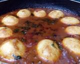 A picture of step 1 of Egg saucy masala.