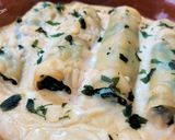 Foto del paso 8 de la receta: Canelones de rape y espinacas con bechamel al pimentón