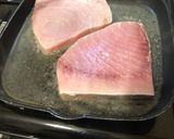 A picture of step 2 of Wine poached swordfish salad.