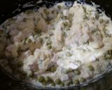 A picture of step 1 of Spaghetti Squash Chicken Alfredo.