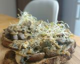 Une image de l'étape 7 de 🍄 Tartine aux champignons moutarde à l'ancienne gratiné au Parmesan.