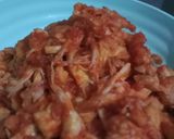 Foto langkah ke 4 dari resep Ayam suwir tahu pedas manis.