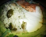 Lazacpisztrángfilé kelbimbós rizzsel és fokhagymás-majonézes tejföllel recept fázis 6 fotója