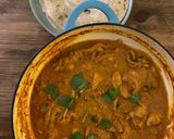 A picture of step 1 of Butter chicken with instant Roti bread.