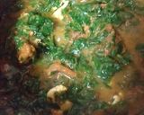 A picture of step 4 of Mutton palak gobhi.