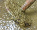 A picture of step 7 of Sarson Ka saag chicken.