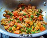 A picture of step 3 of Matar Paneer Bhurji.