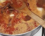 A picture of step 3 of Yam soup with goat meat.