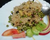 A picture of step 5 of Peas & Cashew Pulao.