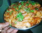 A picture of step 2 of Chilli masala Macaroni delight.