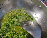A picture of step 2 of Besan Curry with Bhakhri.