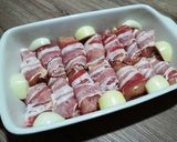 Baconbe tekert sajtos csirkemell recept fázis 3 fotója