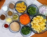 A picture of step 1 of Vegetable Seek Kebab.