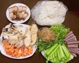 A picture of step 1 of Bún mắm.