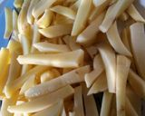 A picture of step 1 of French fries with twist.