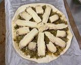 Une image de l'étape 6 de Tarte salée aux tomates, courgette, salami, mozzarella et brie de Meaux.