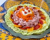 Une image de l'étape 20 de Salade complète au jambon blanc fumé, crudités et burrata.