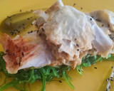 Foto del paso 10 de la receta: Canelón de bacalao desalado, con verduras y bechamel de mejillón