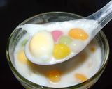 รูปขั้นตอนการทำที่ 13 ของ บัวลอยเบญจรงค์มะพร้าวอ่อน-ไข่นกกระทาหวาน #ฝีมือลูก