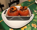 Une image de l'étape 7 de Tomates farcies au pecorino et farce maison (porc,moutarde,curry…).