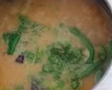 A picture of step 3 of Desi Masar and moong daal Mix on wood fire.