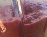 A picture of step 6 of Beet gazpacho with mango vinaigrette.