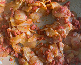 Foto del paso 3 de la receta: Pimiento relleno de rábanos con chorizo y huevo