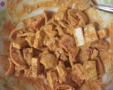 A picture of step 3 of Paneer with grilled aubergine.