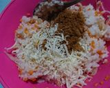 Foto langkah ke 4 dari resep Bola Nasi Keju (jamur+wortel+abon).