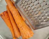 A picture of step 1 of Carrot kheer.
