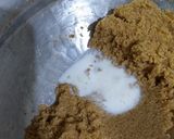 A picture of step 2 of Kesariya bhog.