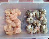 Foto langkah ke 1 dari resep Bakso Udang ayam Mpasi / Balita.