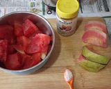 A picture of step 1 of Watermelon 🍉 gauva mix juice.