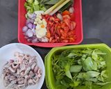 Foto langkah ke 2 dari resep Nasi Bakar Cumi Asin.