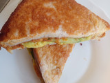 Peanut butter avocado toast sandwich