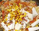 A picture of step 3 of Peri Peri Mayo Vegetable Wrap.