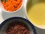 Khoai tây bọc thịt bò sốt carrot đậu hà lan bước làm 1 hình