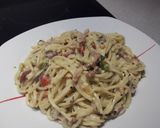 Foto del paso 3 de la receta: Espaguetis a la carbonara con verduras