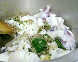 A picture of step 4 of Squid (Calamari) Coconut Masala.