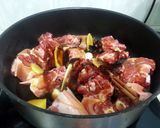 A picture of step 2 of Pork Stew In Stone's Ginger Wine.