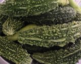 A picture of step 1 of Bitter gourd chips.
