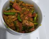 A picture of step 5 of Gajar, green chilli and lili haldar pickle.