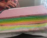 Foto langkah ke 6 dari resep Rainbow Cake Kukus Putih Telur.