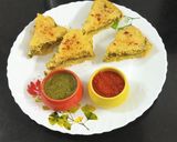 A picture of step 10 of Layered Corn Stuffed Dhokla : A Fun Sandwich Twist.