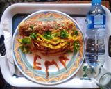 A picture of step 6 of French-Celery fries with fried eggs.