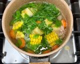 Foto langkah ke 2 dari resep Bening Bayam Jagung.